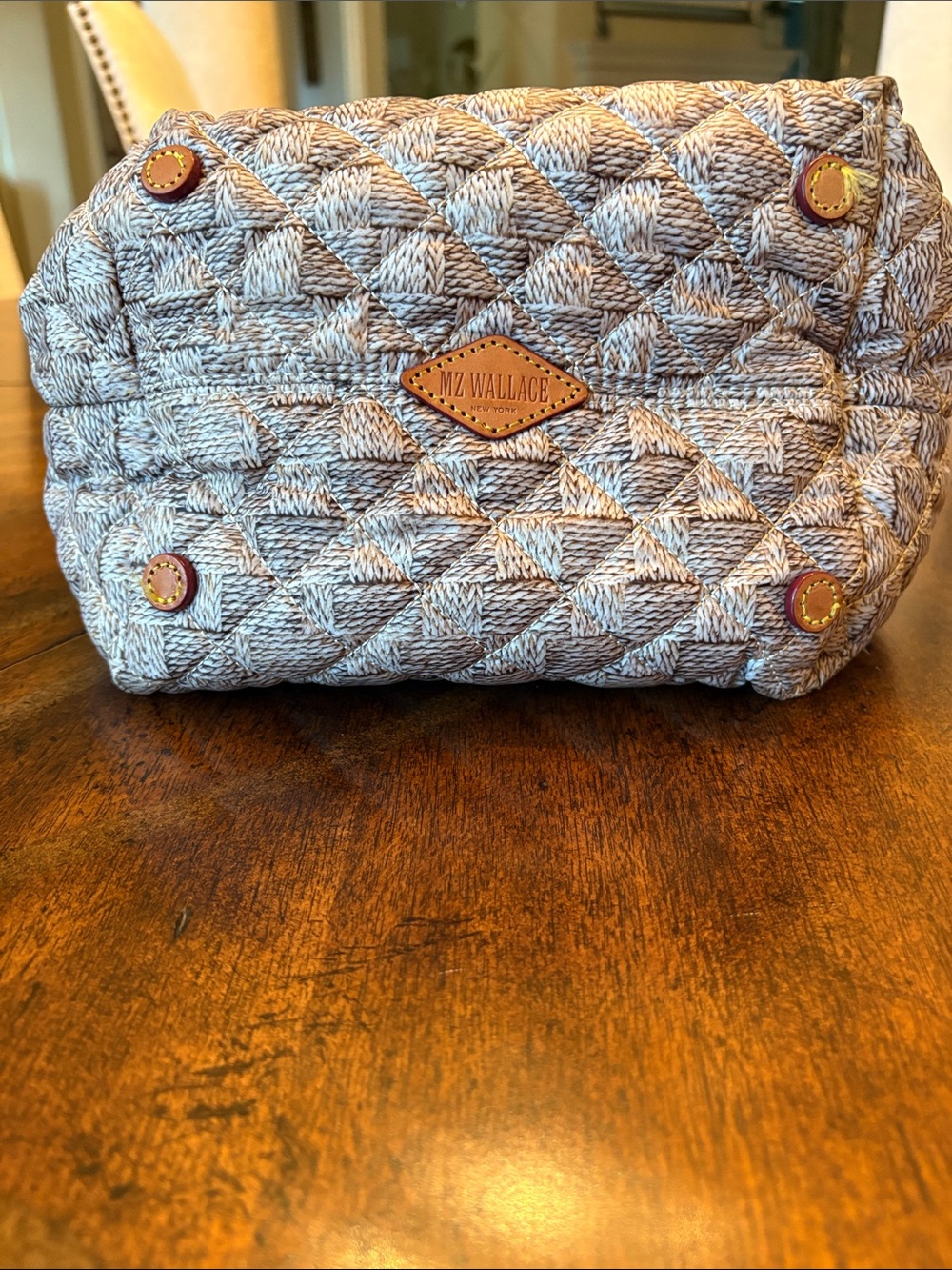 EUC MZ Wallace Metro Tote Deluxe - XS - Small Jute Pattern - orig $245 - Picture 6 of 11